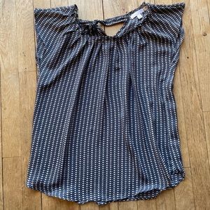 LC Lauren Conrad Gray Heart Blouse